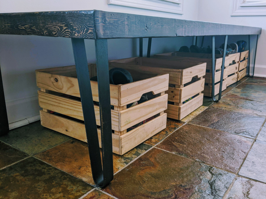 Hairpin Leg Bench Shoe storage